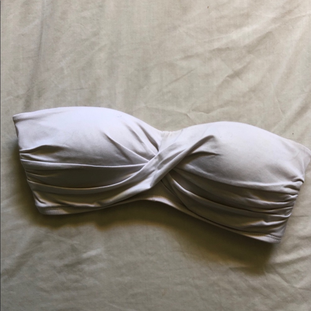 Basic White Bandeau Bikini Top